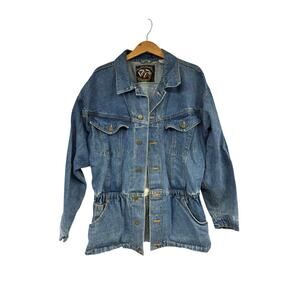 Jean Jacket Large 80/90s Denim Blue chore Coat ride Vintage American Beauties